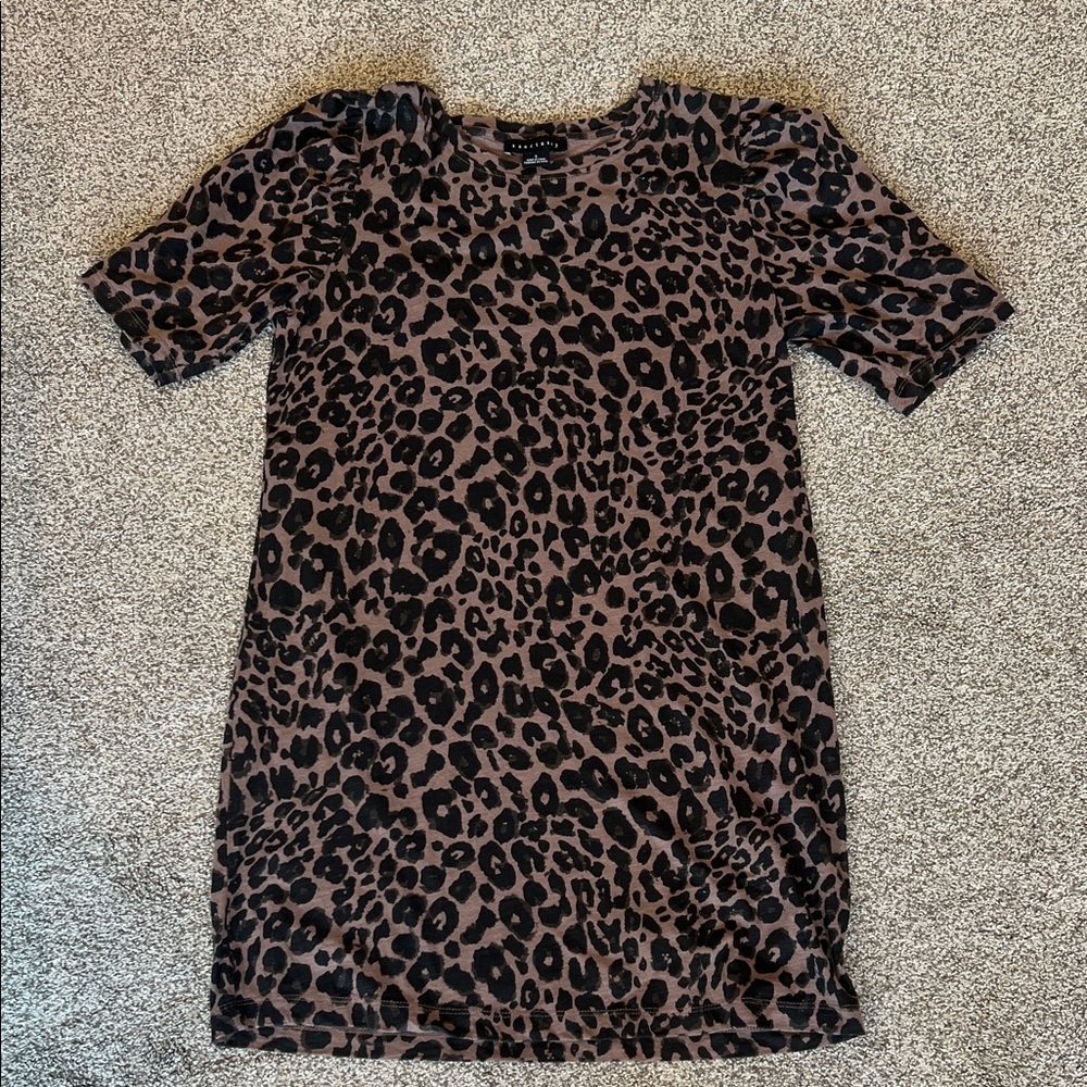 Sanctuary Black and Brown Animal Print Dress